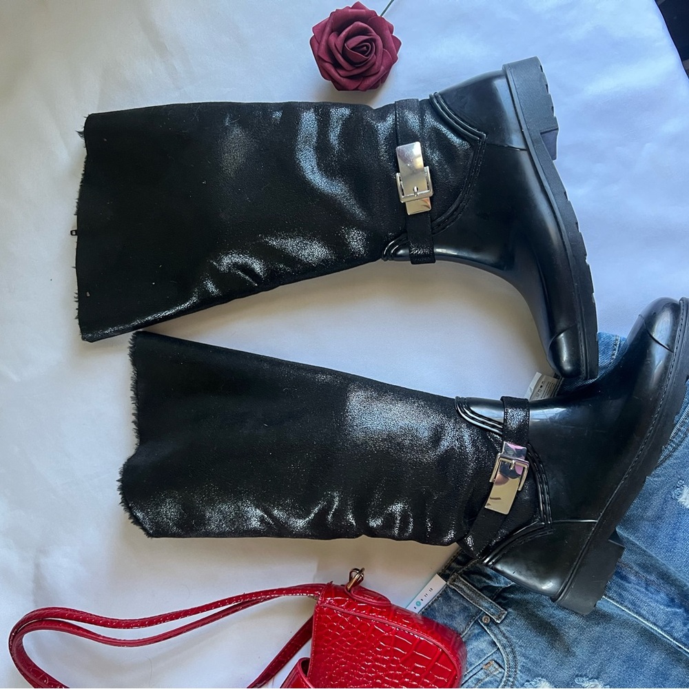 BAMBOO Black Over the Knee Boots - Picture 8 of 9